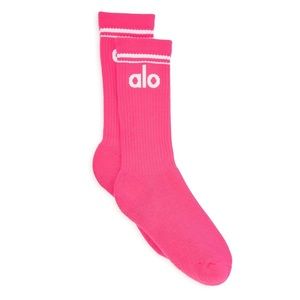 Alo Yoga Hot Pink Unisex Throwback Socks